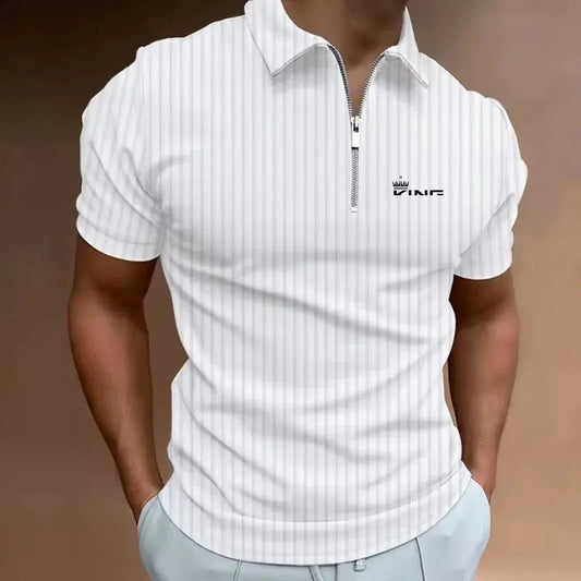 Polo Shirts Men Light luxury Brand PoloShirt,Summer Short Sleeve Tee Shirt Fashion Tops Quality Clothes Golf Wear Polyester - Ricks Fashion